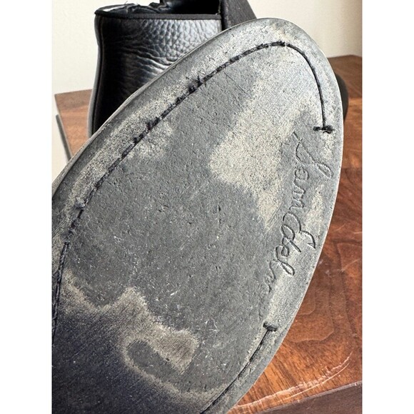 Black Leather Sam Edelman Ankle Boots Size 7 - Picture 6 of 7